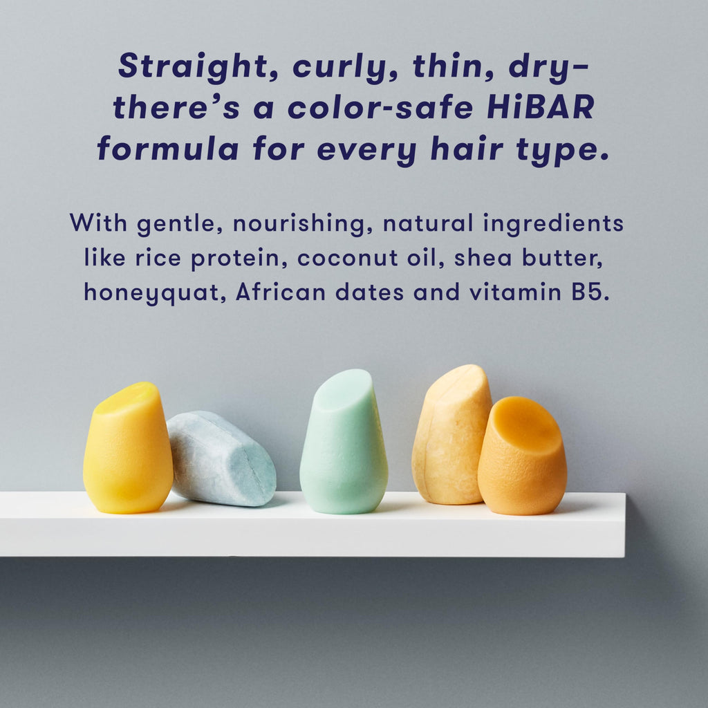 HiBAR Moisturize Shampoo & Conditioner Set — Hydration for Dry Hair (Plastic-Free, Vegan)