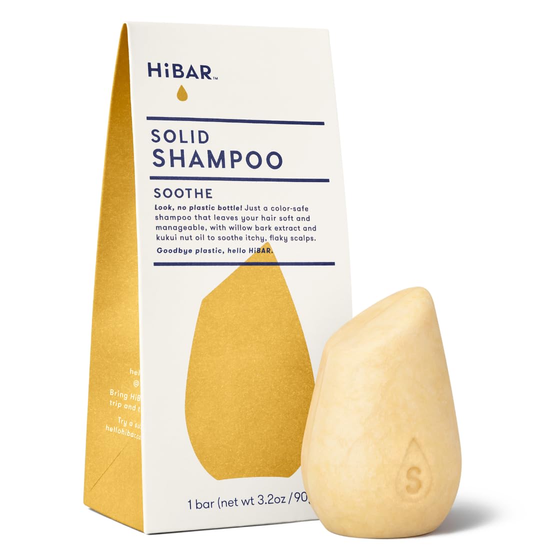 HIBAR Soothe Shampoo Bar – Dry, Itchy Scalp Relief, Plastic-Free