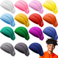 Hicarer 16-Pieces Unisex Dreadlock Cap Set - Elastic Dread Durag for Men & Women