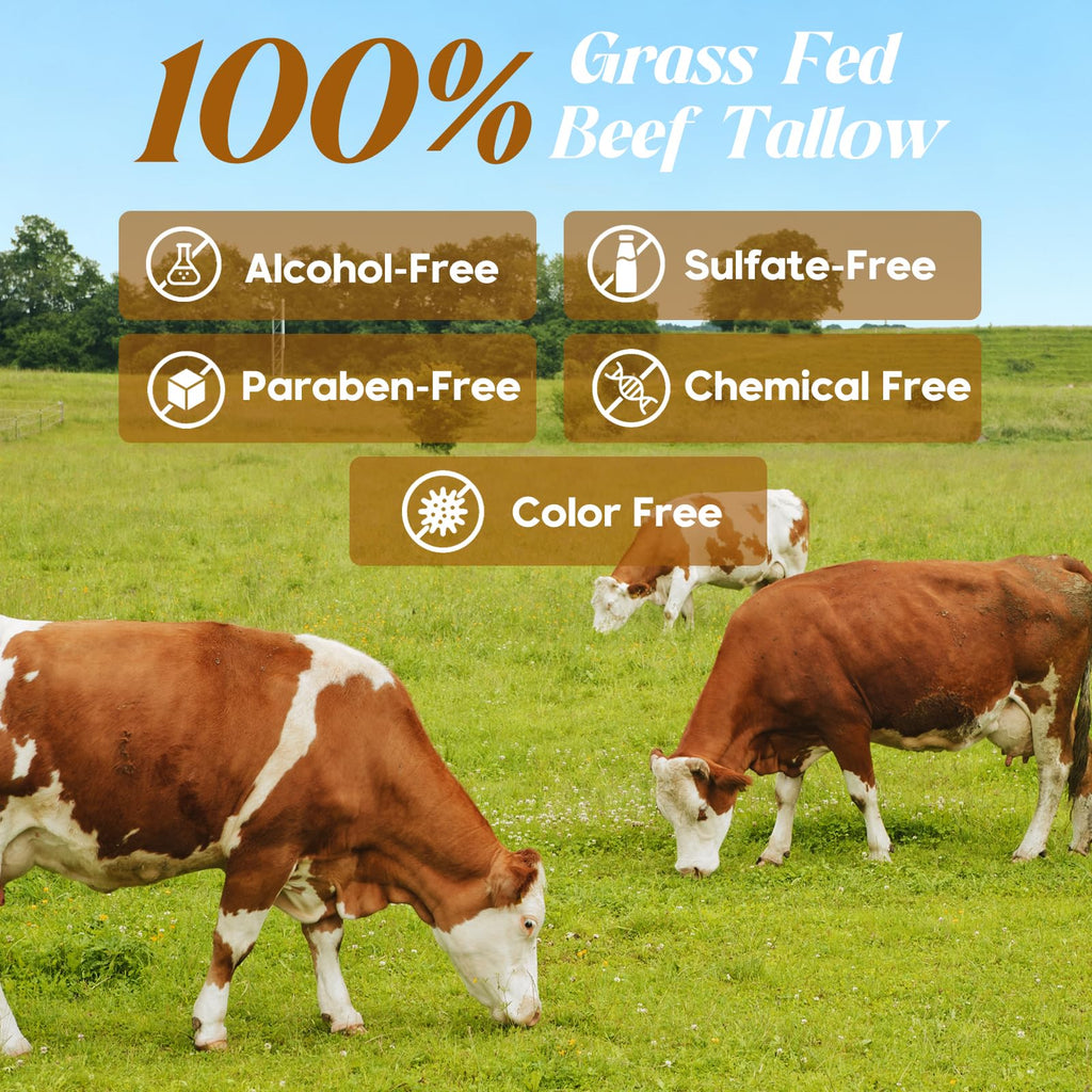 Hicream Beef Tallow Balm | 100% Organic Grass-Fed Moisturizer for Dry Skin