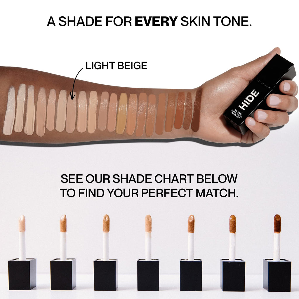 HIDE Multi-Use Full Coverage Concealer – Oil-Free, Long-Wearing, Vegan