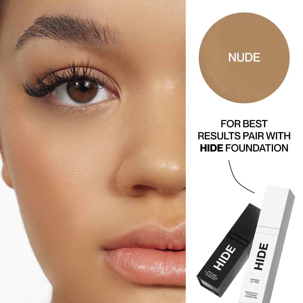 HIDE Liquid Concealer – Medium to Full Coverage, Oil-Free, Nude