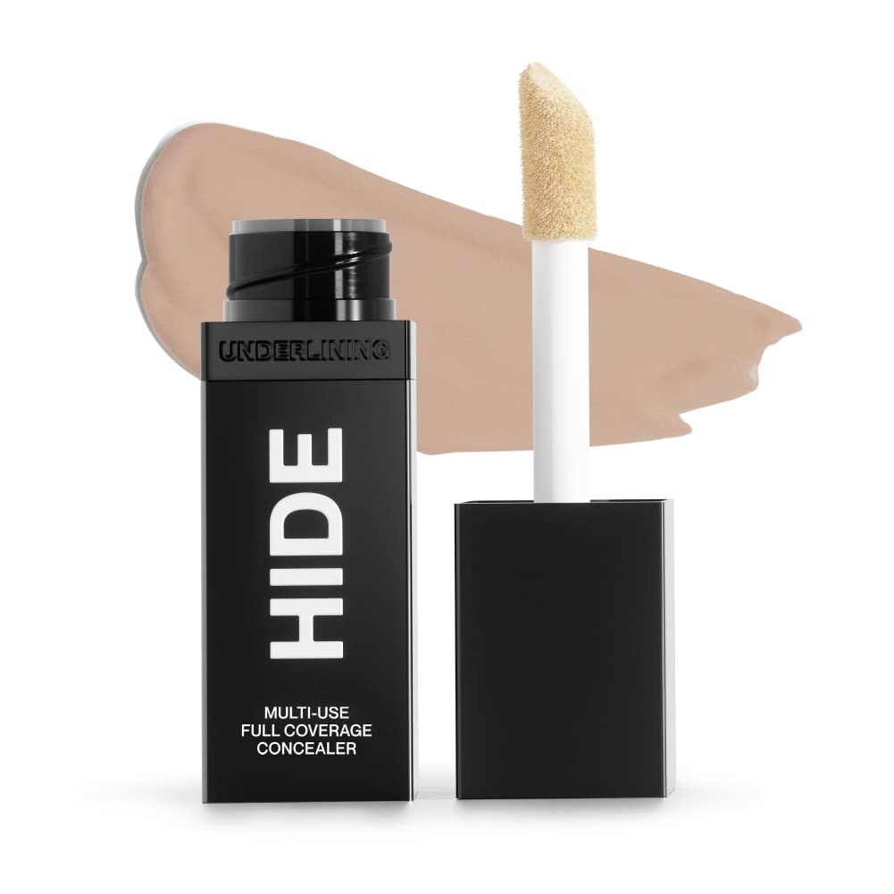 Hide Liquid Concealer – Medium to Full Coverage, Oil-Free, Vanilla (0.5 fl oz)