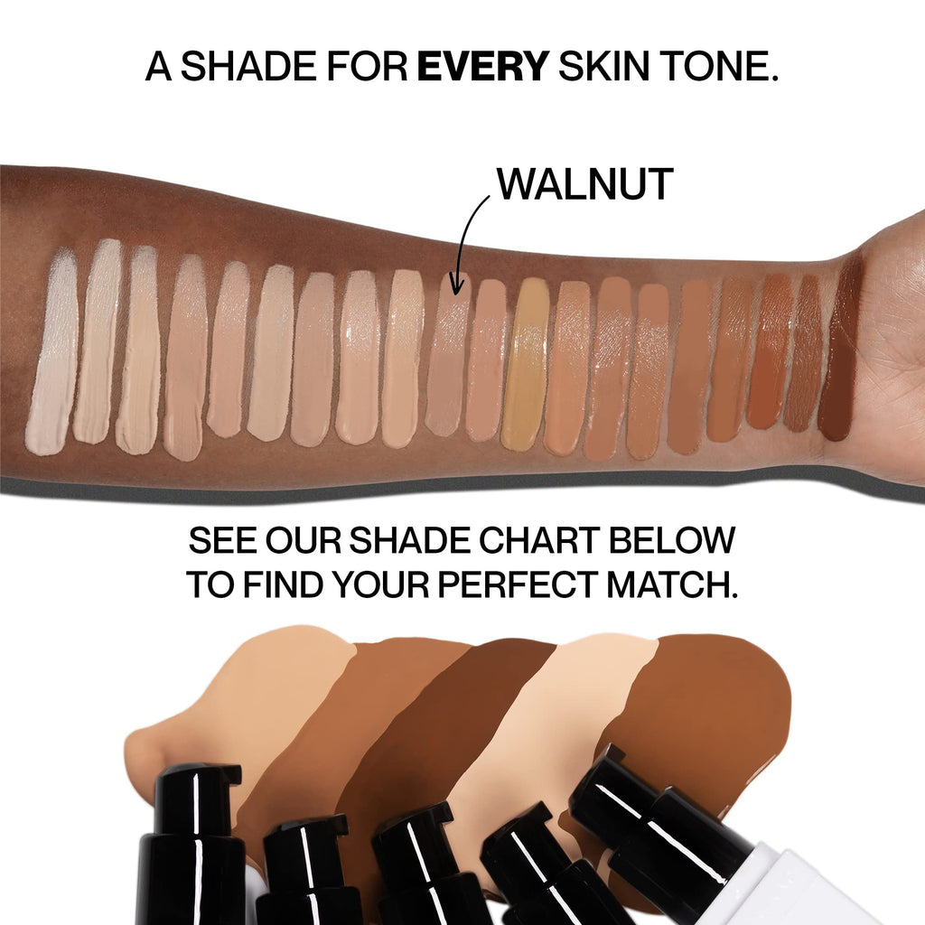 HIDE PREMIUM Liquid Foundation – Walnut | All Skin Types, Buildable Coverage, 12+ Hour Wear