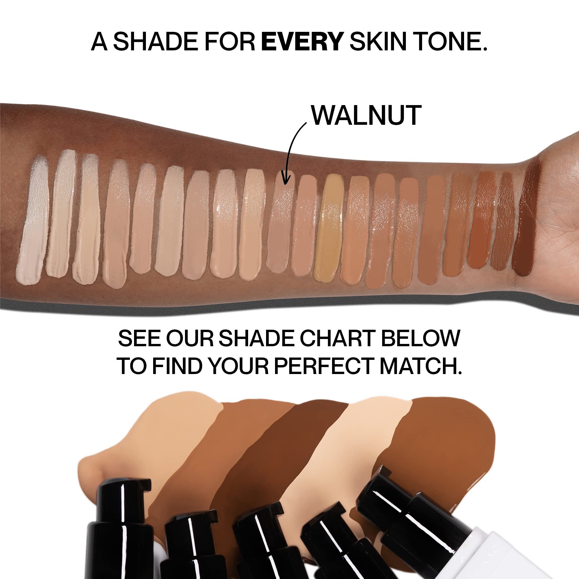 HIDE PREMIUM Liquid Foundation – Walnut | All Skin Types, Buildable Coverage, 12+ Hour Wear
