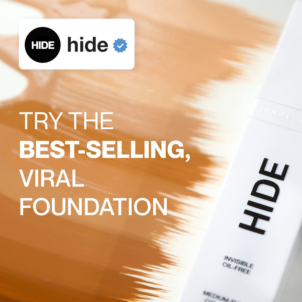 HIDE PREMIUM Liquid Foundation – Walnut | All Skin Types, Buildable Coverage, 12+ Hour Wear
