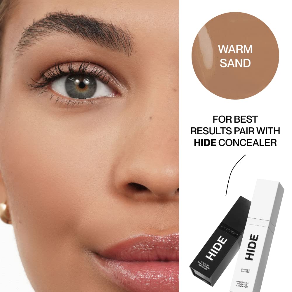 Hide Premium Liquid Foundation – Waterproof, Multi-Use, Warm Sand (1 fl oz)
