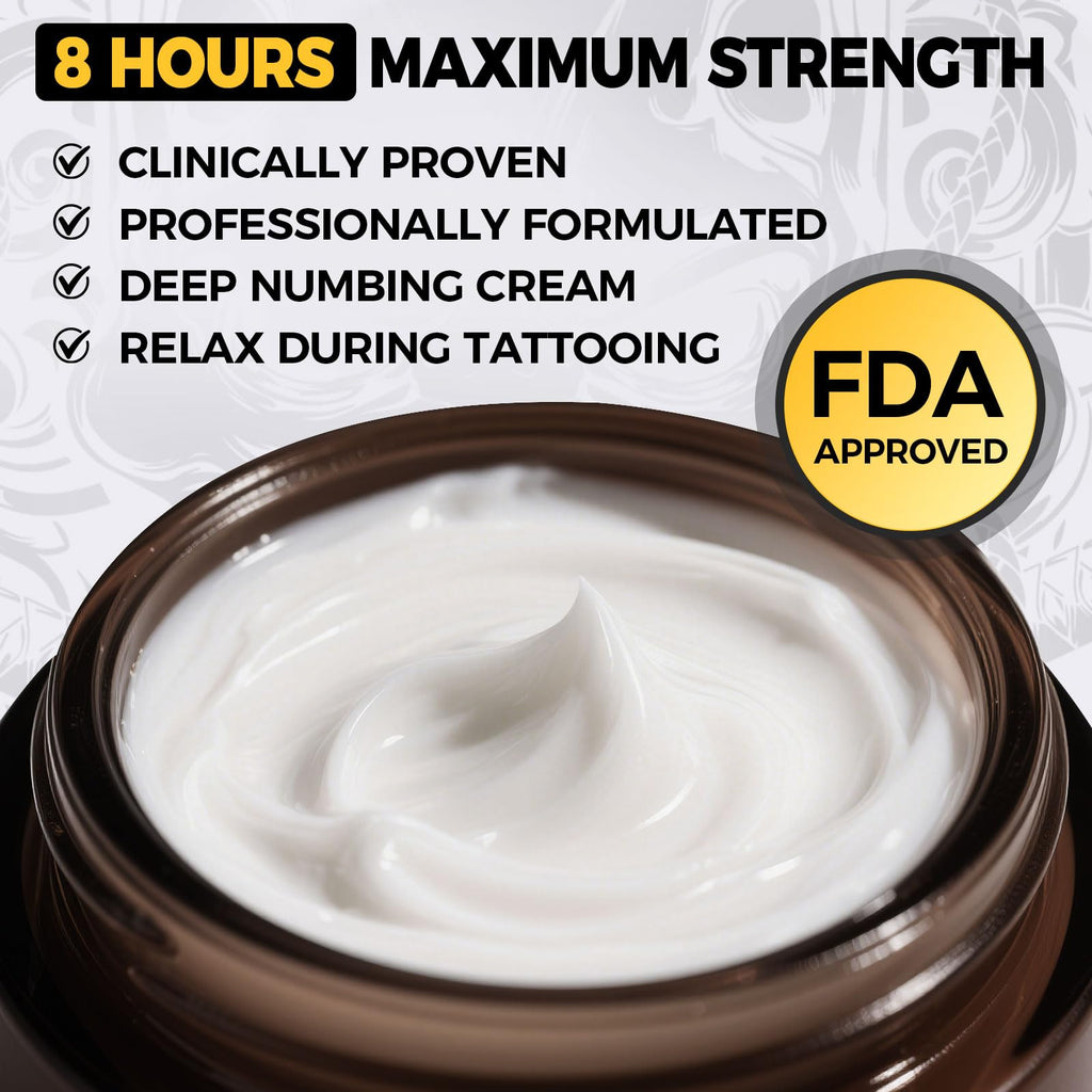 HIEKERS Painless Tattoo Numbing Cream - Extra Strength, 60g (2.0oz)