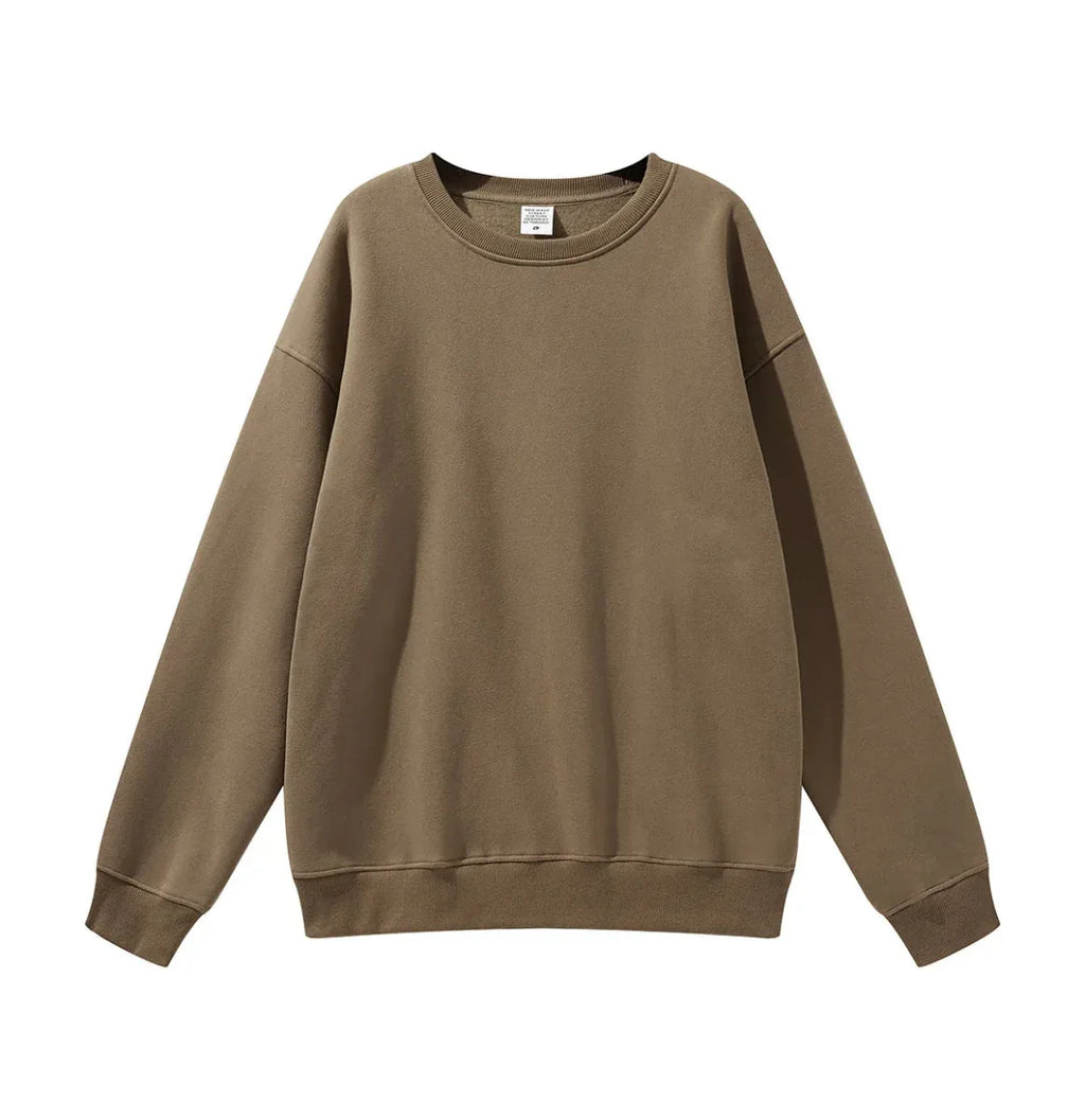 High Quality Crewneck Sweatshirt - Unisex Heavyweight Cotton for Autumn Style
