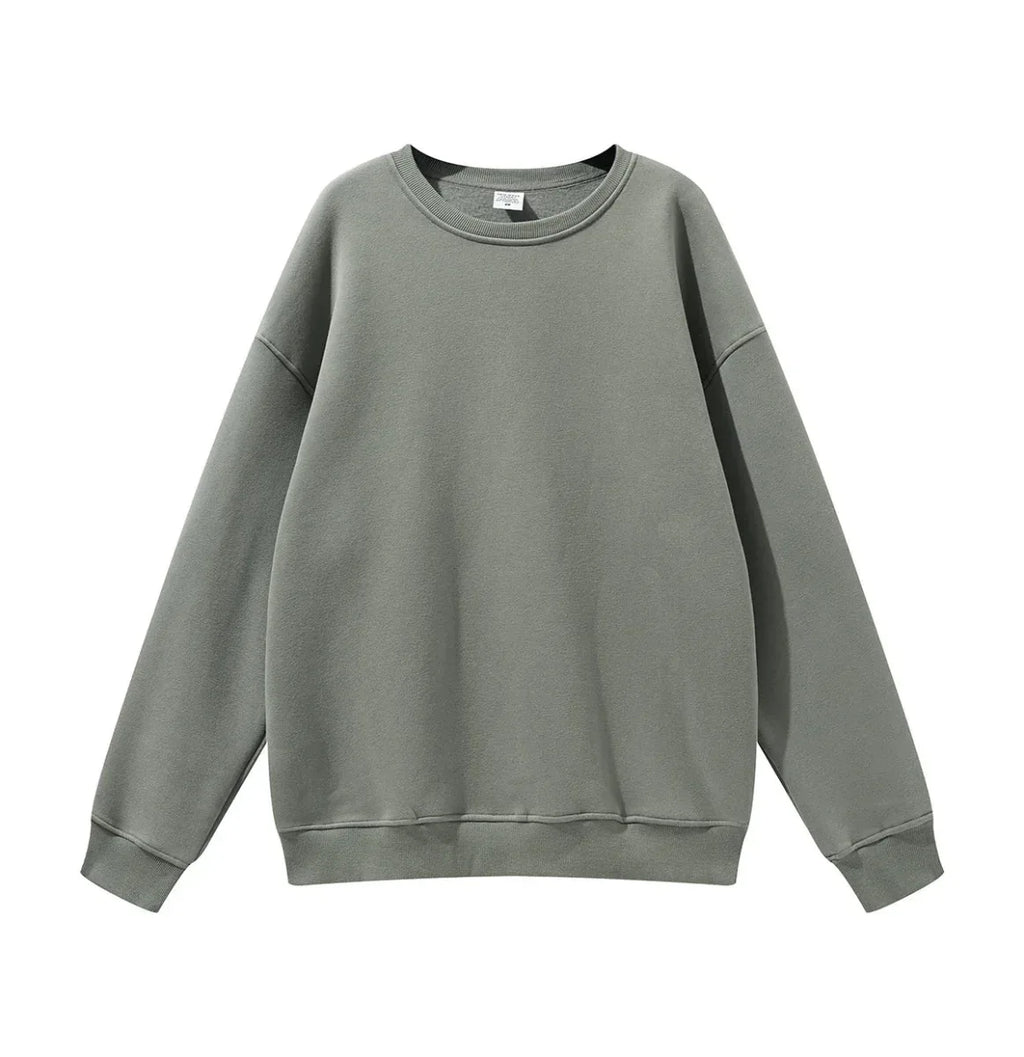 High Quality Crewneck Sweatshirt - Unisex Heavyweight Cotton for Autumn Style