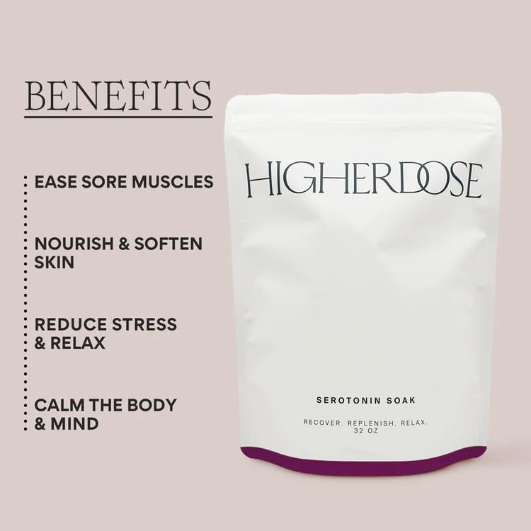 HigherDOSE Serotonin Soak Magnesium Bath Salts – Detox, Muscle Recovery & Relaxation