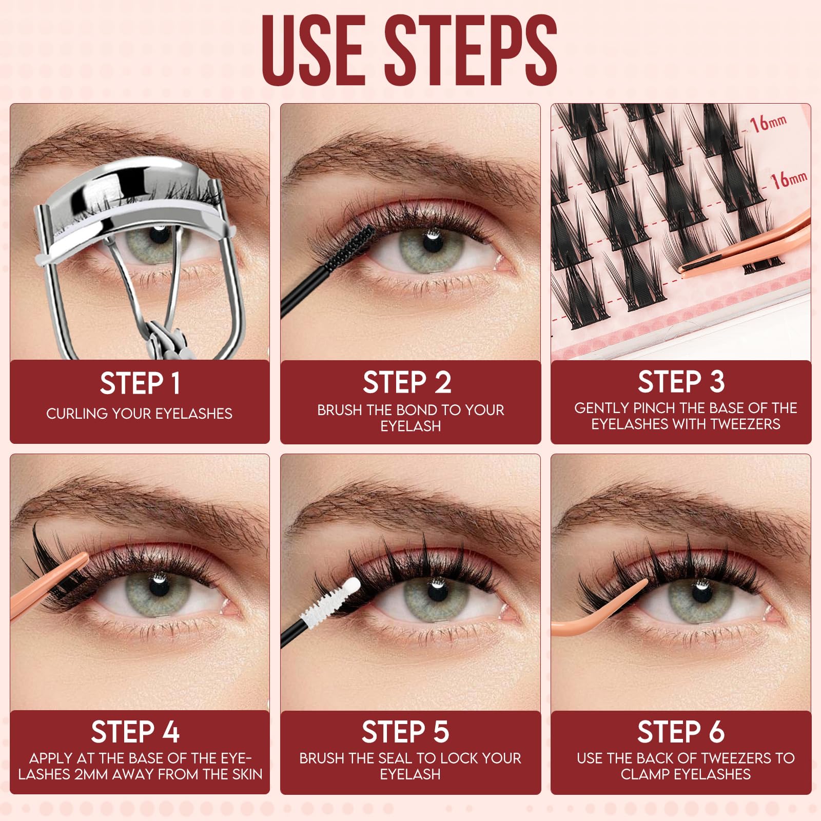 Higu clace Manga-Lash-Clusters Kit 120Pcs 10-16mm with Spikes – Anime Style DIY Eyelash Extensions with Bond, Seal & Tweezers