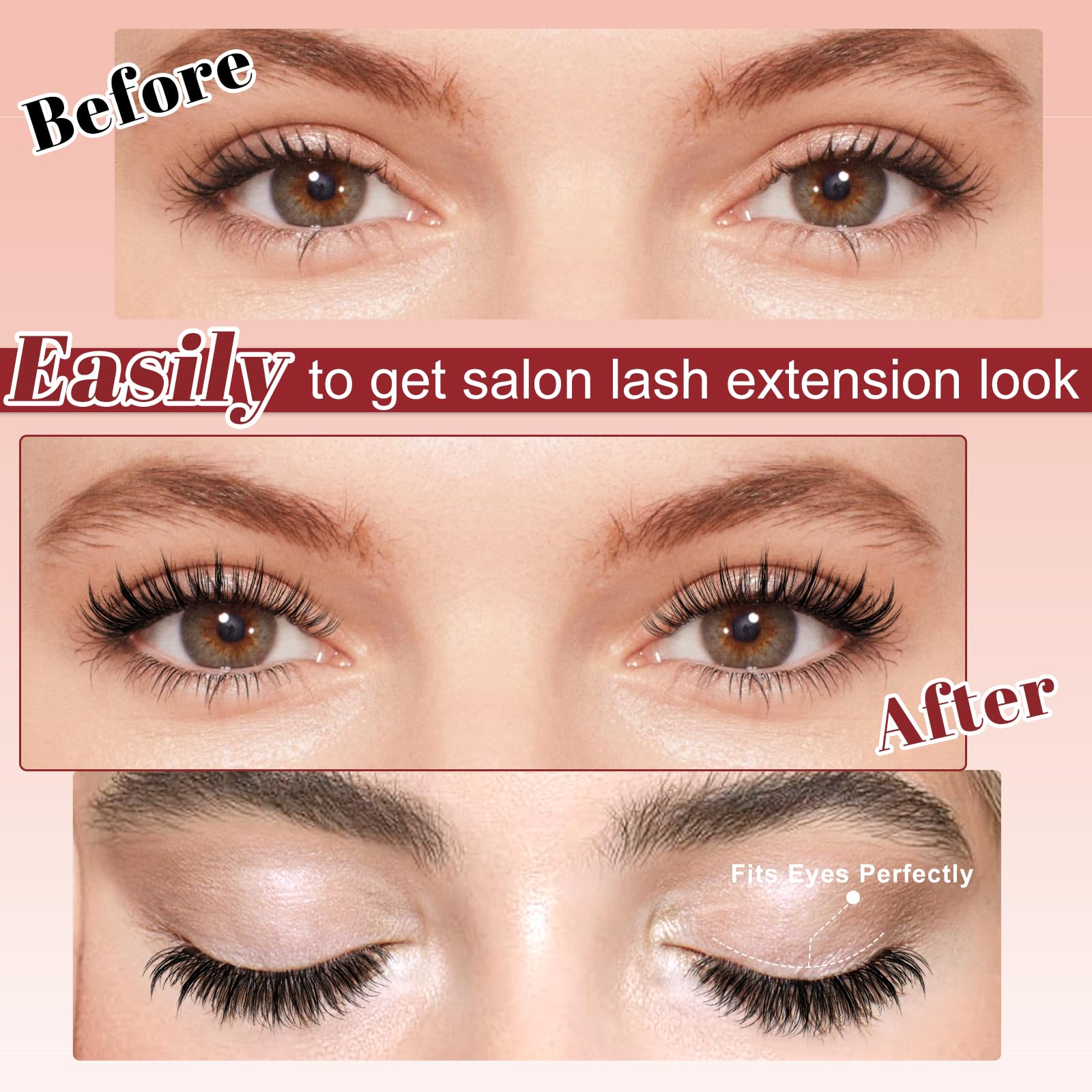 Higu Clace Magnetic Eyelashes – No Glue, Easy Wear with Applicator (Style A)