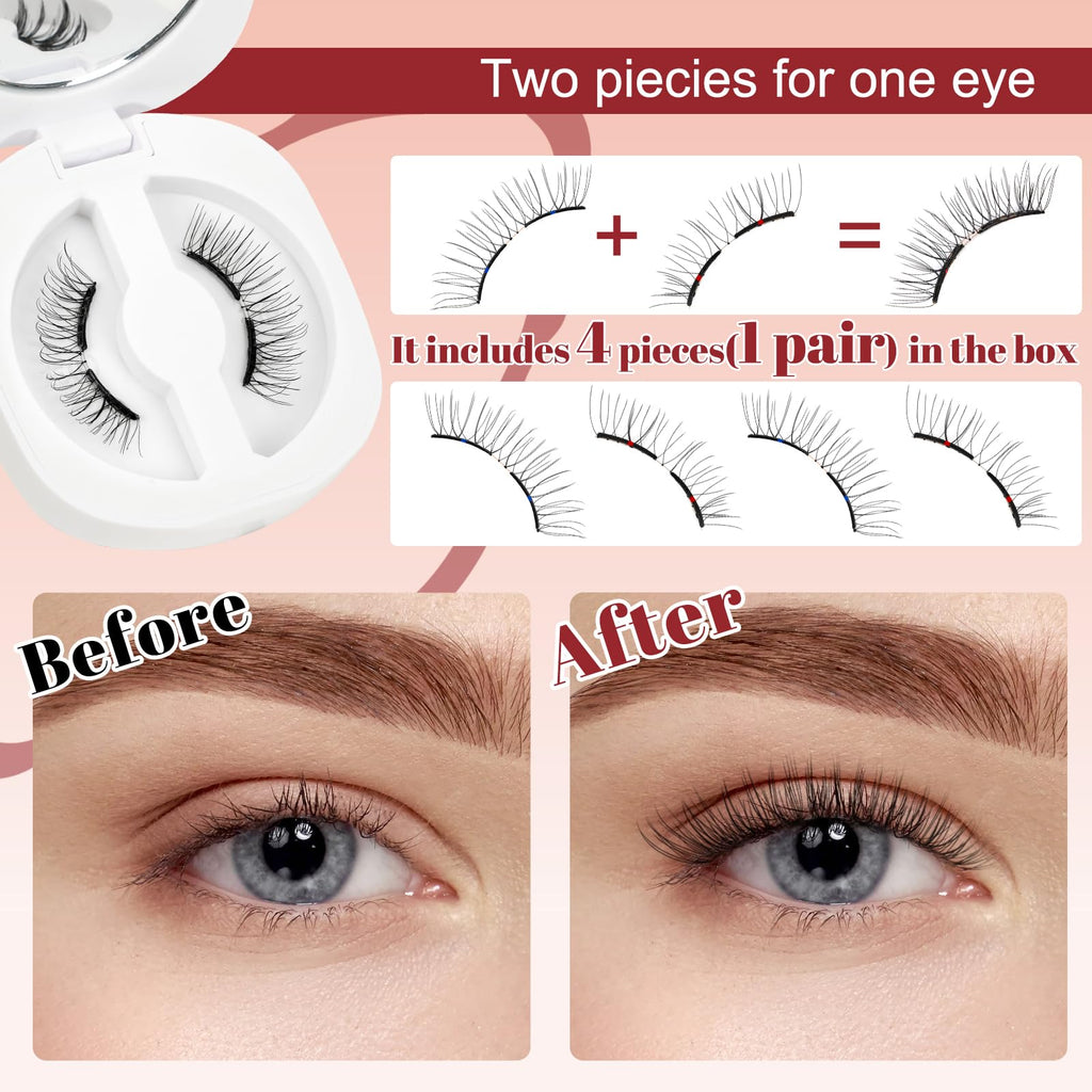 Higu clace Magnetic-Eyelashes Kit – No Glue Needed, Natural Look | GD-Soft-RC-E