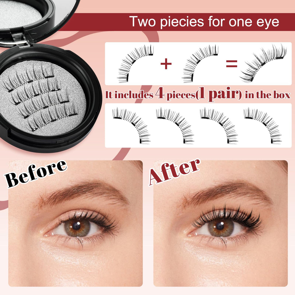 Higu Clace Magnetic Eyelashes – No Glue, Easy Wear with Applicator (Style A)