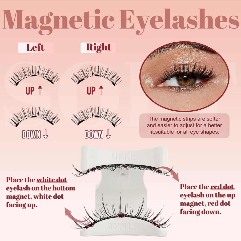 Higu Clace Magnetic Eyelashes – No Glue, Easy Wear with Applicator (Style A)