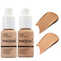 Hilareco BestLand PHOERA Foundation 2Pack – Full Coverage Liquid Foundation, Oil-Free, Long-Lasting, Shades 104 Buff Beige & 105 Sand