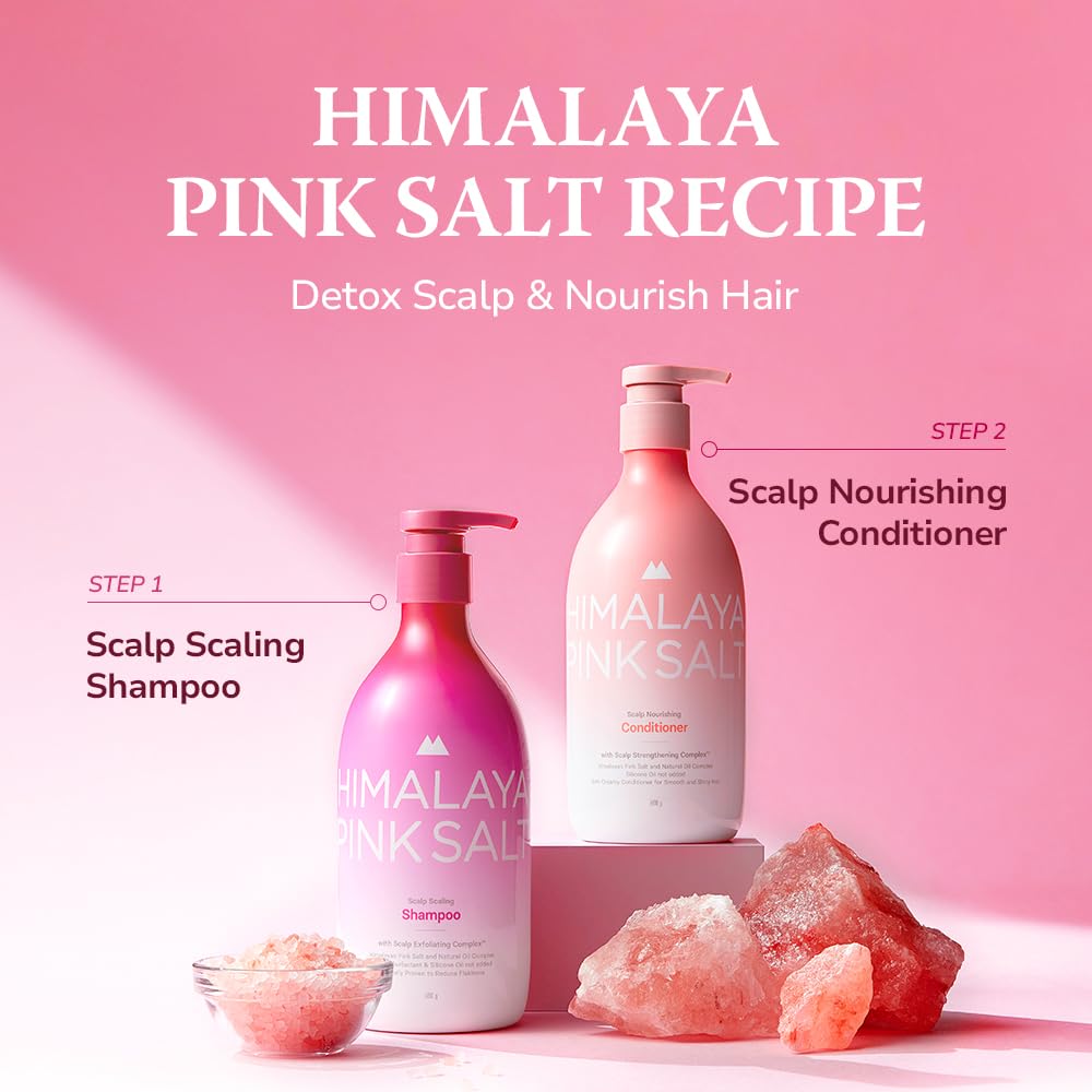 HIMALAYA PINKSALT Scalp Scaling Shampoo — Clarifying Exfoliator with AHA, PHA, ACV, 21.1oz | Silicone-Free, Sulfate-Free