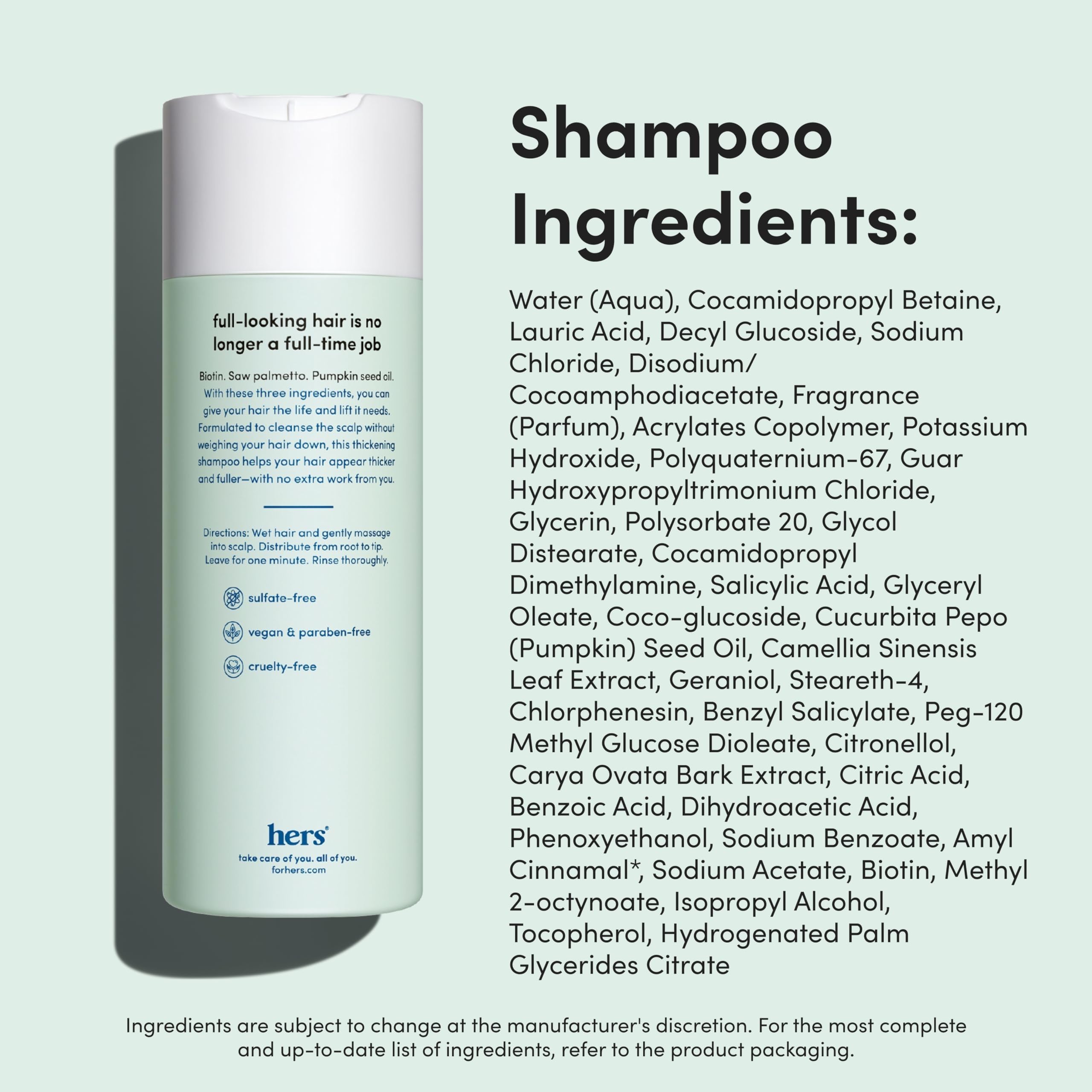 Hims & Hers Triple Threat Shampoo, Conditioner & 2% Minoxidil Set – Color-Safe, Paraben-Free
