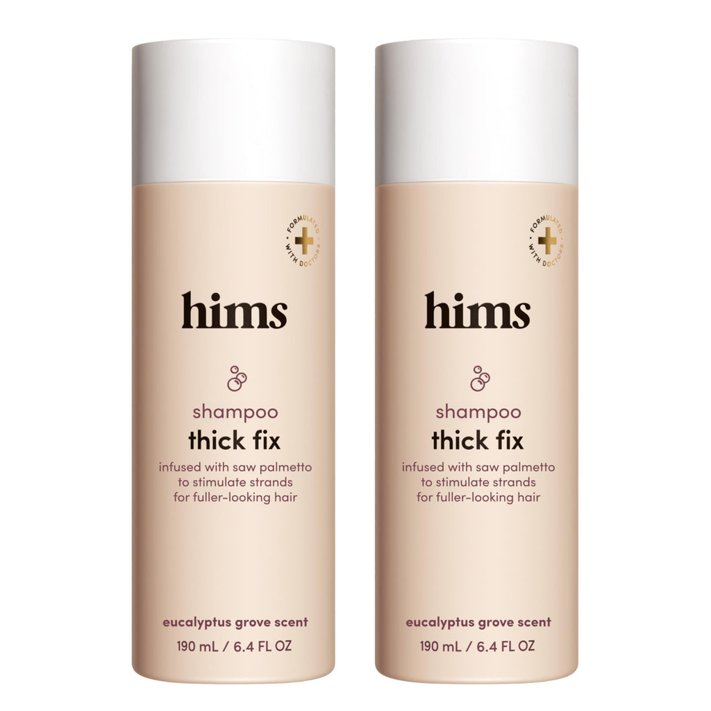 hims Thick Fix Shampoo – Saw Palmetto for Fuller-Looking Hair, Vegan & Sulfate-Free (2x6.4oz) | Hims & Hers
