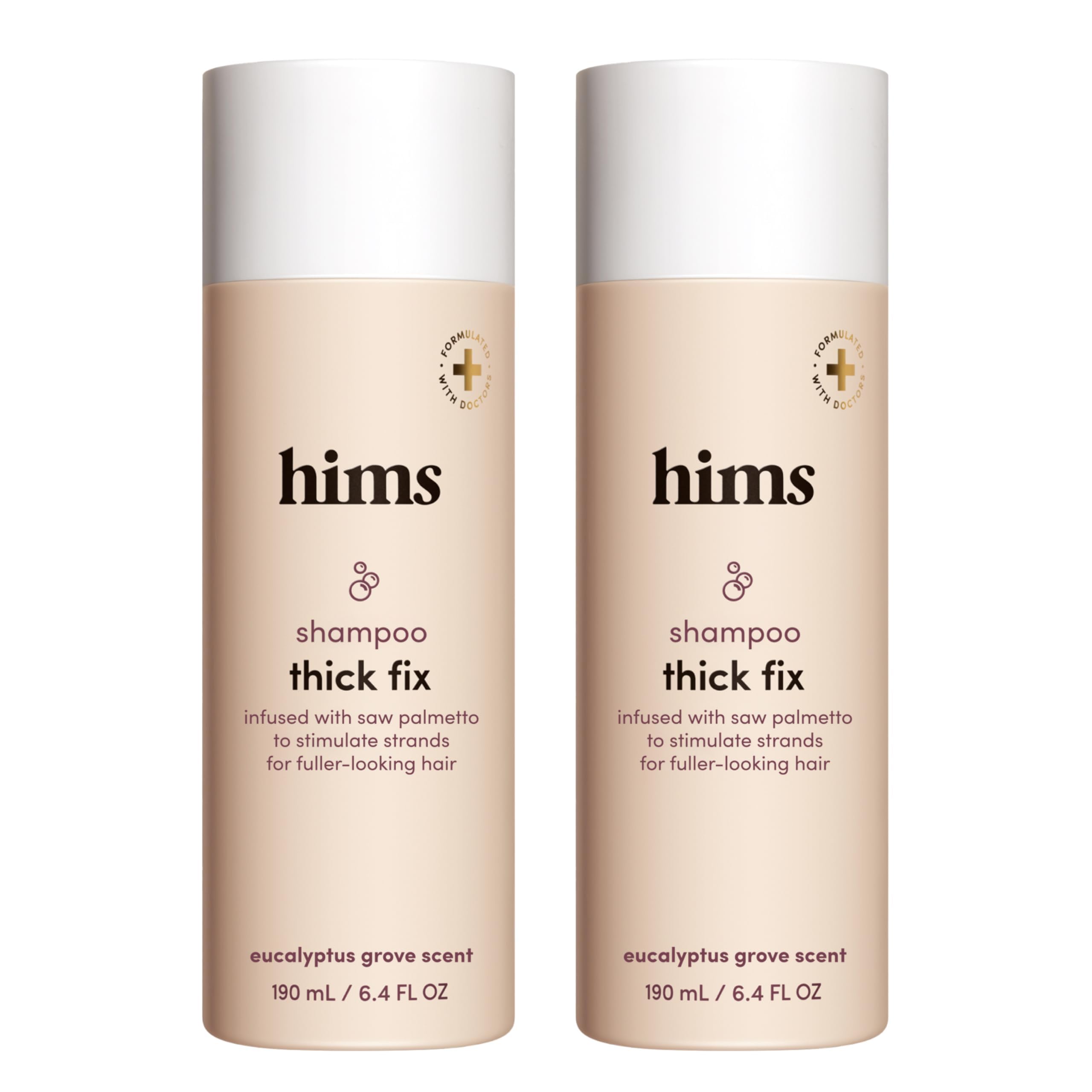 hims Thick Fix Shampoo – Saw Palmetto for Fuller-Looking Hair, Vegan & Sulfate-Free (2x6.4oz) | Hims & Hers