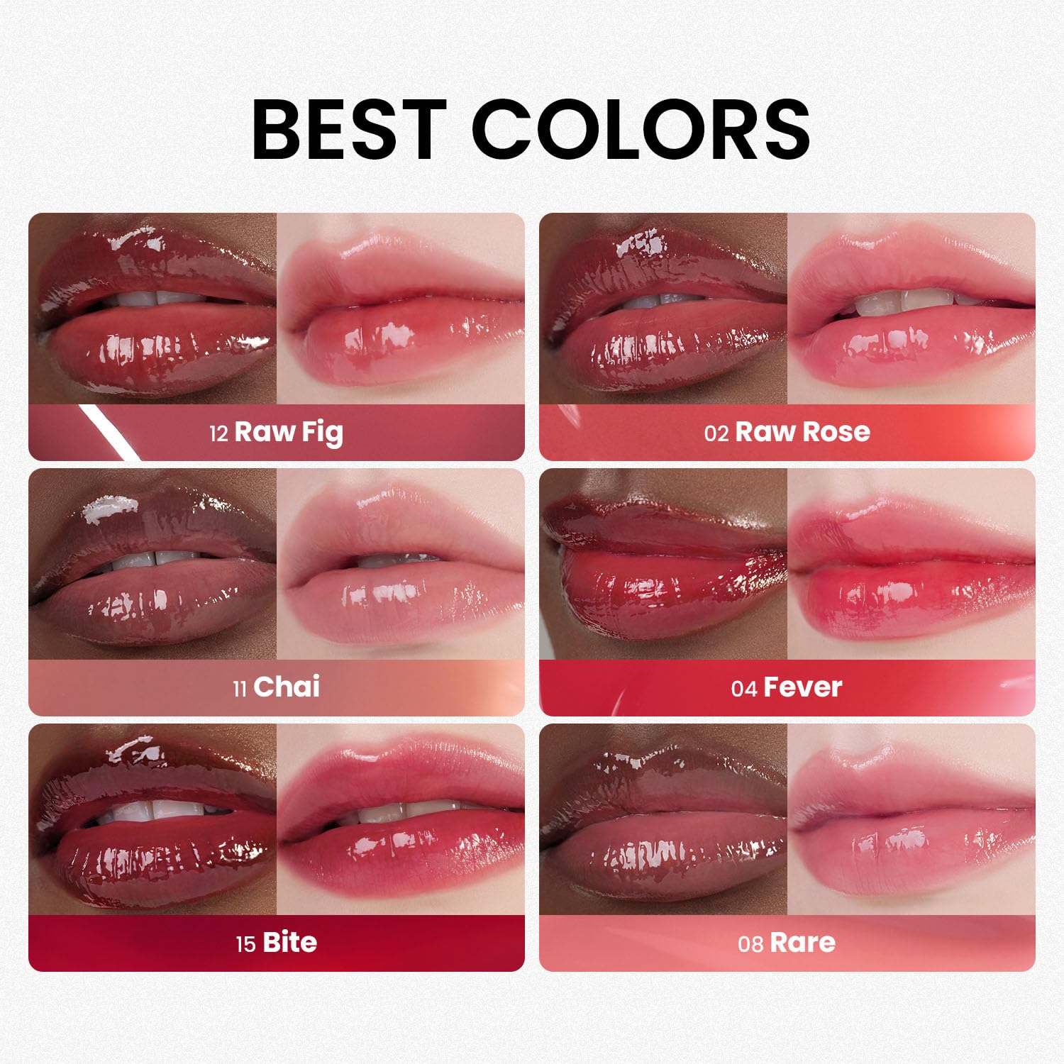 HINCE Raw Glow Lip Tint - StainGlazed Gloss, Non-Sticky & Long-Wearing (Bare 01, 0.13 fl oz)