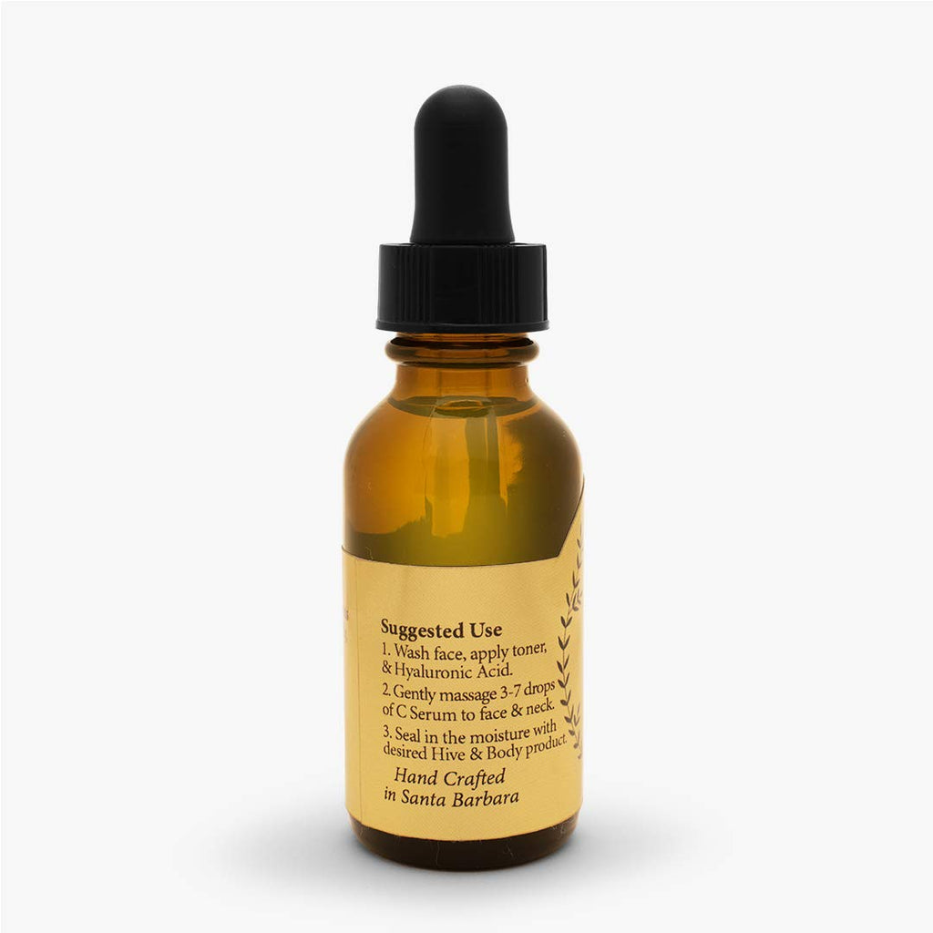 Hive & Body Vitamin C Facial Serum with Royal Jelly, Jojoba Oil & Propolis - 1 fl oz