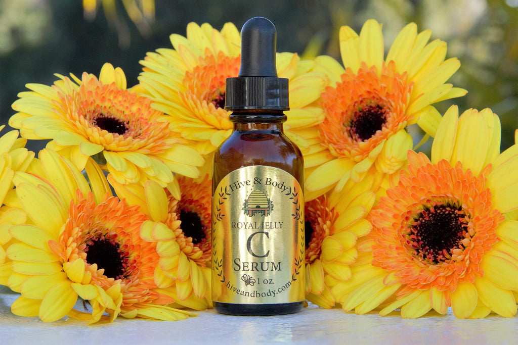 Hive & Body Vitamin C Facial Serum with Royal Jelly, Jojoba Oil & Propolis - 1 fl oz