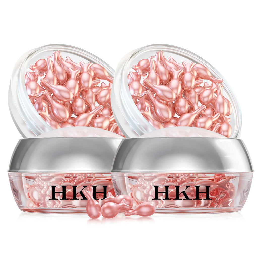 HKH Retinol Serum Capsules for Face – Anti-Aging with Vitamin A, C & E | Travel-Friendly (38+38 ct)