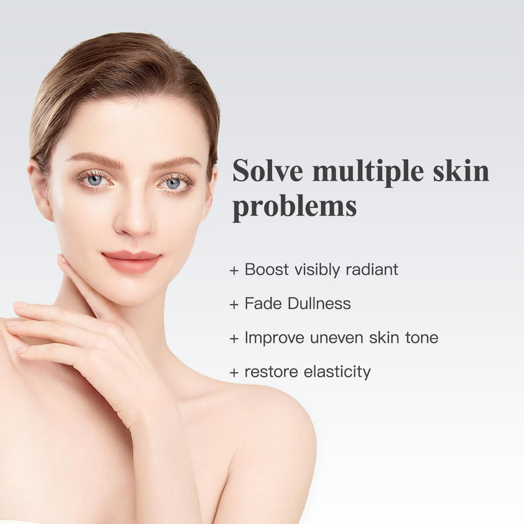 HKH Triple Vitamin C Serum Capsules for Face – Dark Spots, Camellia Niacinamide VE Anti-Aging Serum for Women, 28 Capsules