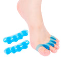 HLOES Toe Spacers 2-Pack – Unisex Toe Separators (Blue)