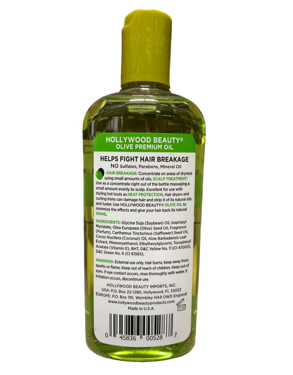 Hollywood Beauty Olive Oil Scalp Treatment - 8 oz (Pack of 2)