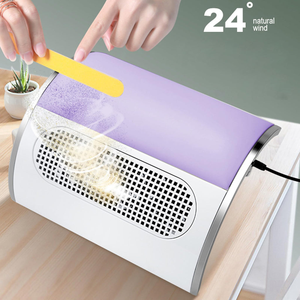 Hombasing Nail Dust Collector 80W – Dual Fan Vacuum for Acrylic Nails