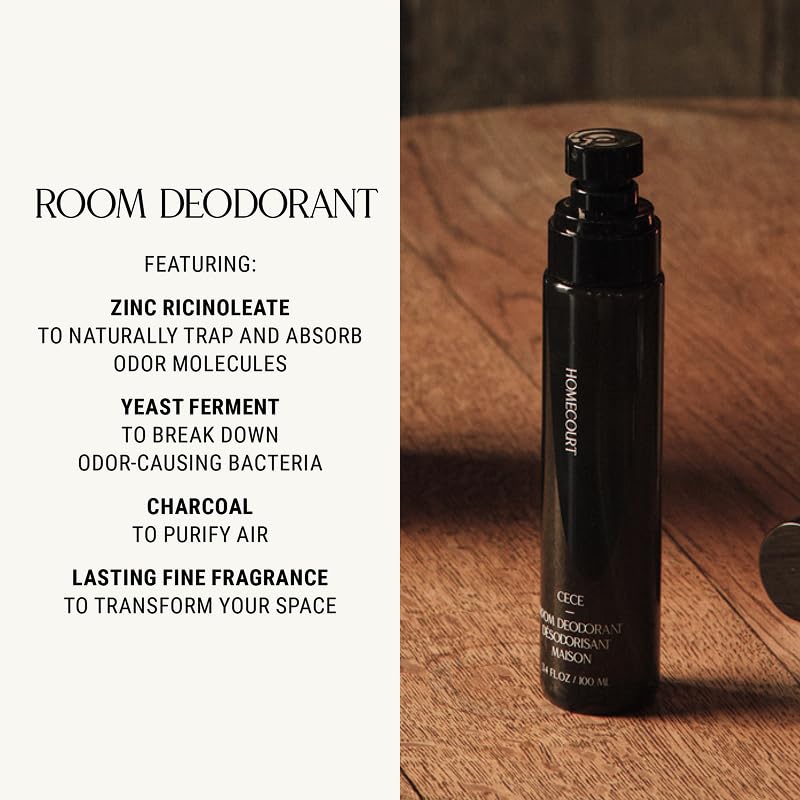 Homecourt Room Deodorant – Cipres Mint Natural Room Spray, Spearmint & Cedarwood, 3.4 oz