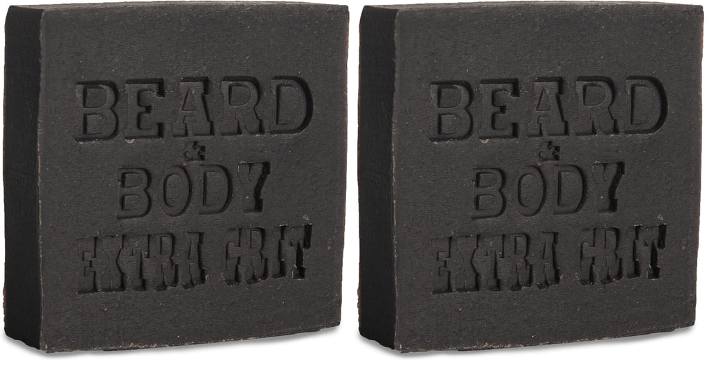 Honest Amish Beard & Body Soap Extra Grit — Pack of 2 | Handcrafted Exfoliating Bars