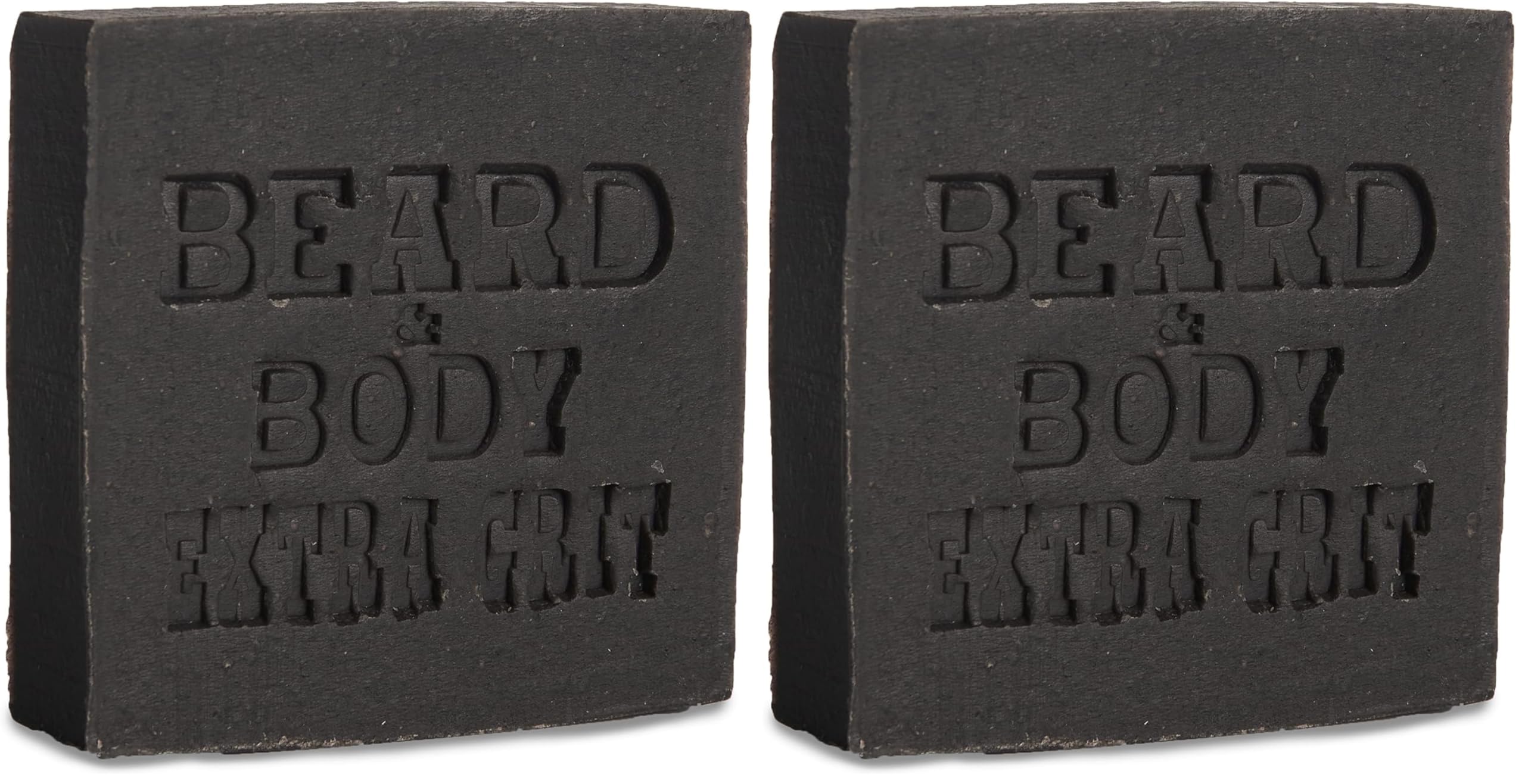Honest Amish Beard & Body Soap Extra Grit — Pack of 2 | Handcrafted Exfoliating Bars