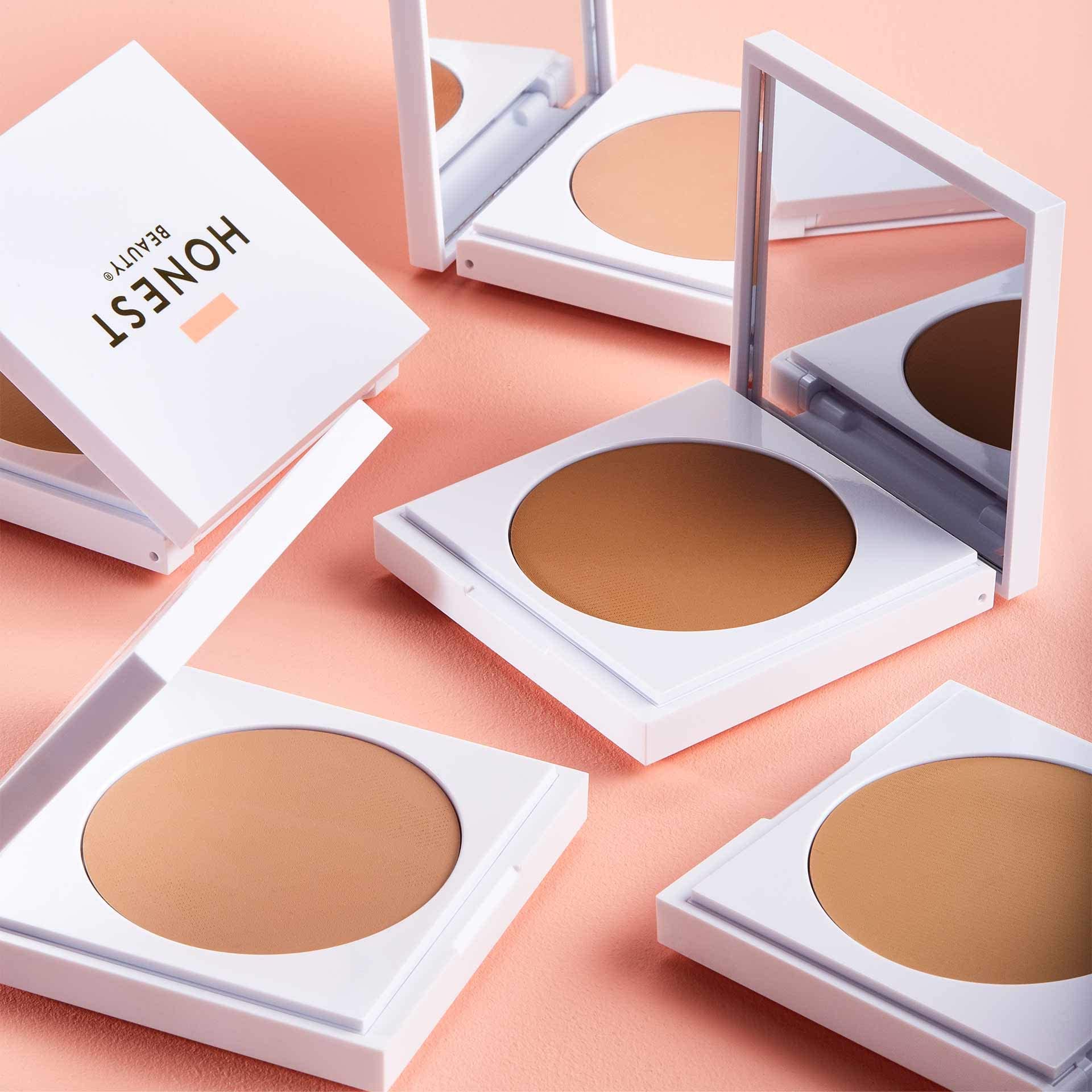 Honest Beauty Everything Cream Foundation Compact – Walnut Shade | Buildable Coverage 0.31 oz