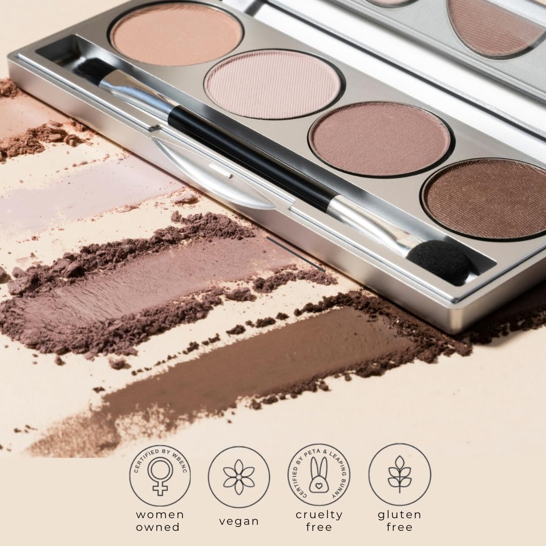 Honeybee Gardens Cairo Pressed Powder Eye Shadow Refill — Medium Plum Brown Shimmer, Long-Wearing & Crease-Proof