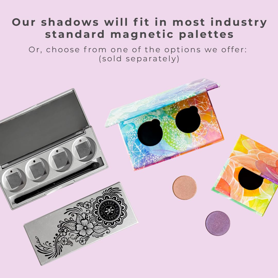 Honeybee Gardens Cairo Pressed Powder Eye Shadow Refill — Medium Plum Brown Shimmer, Long-Wearing & Crease-Proof