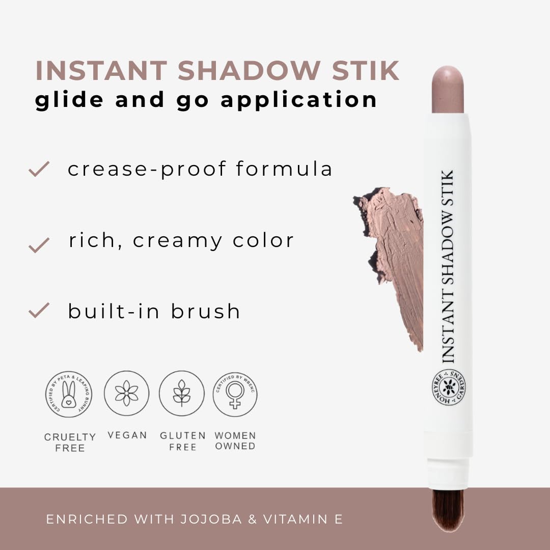 Honeybee Gardens Instant Shadow Stik – Dusty Rose Matte, All-Day Eyeshadow