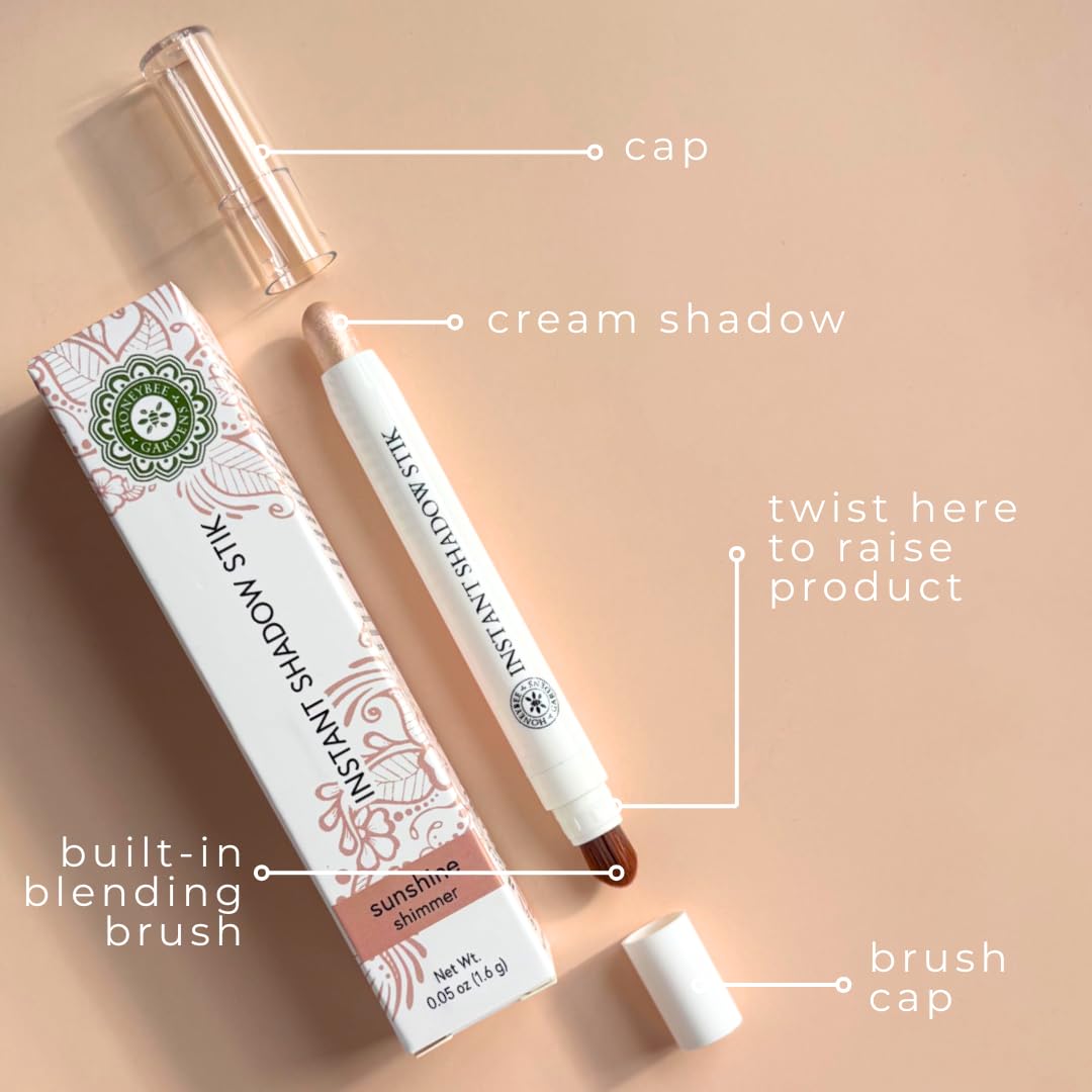Honeybee Gardens Instant Shadow Stik – Dusty Rose Matte, All-Day Eyeshadow