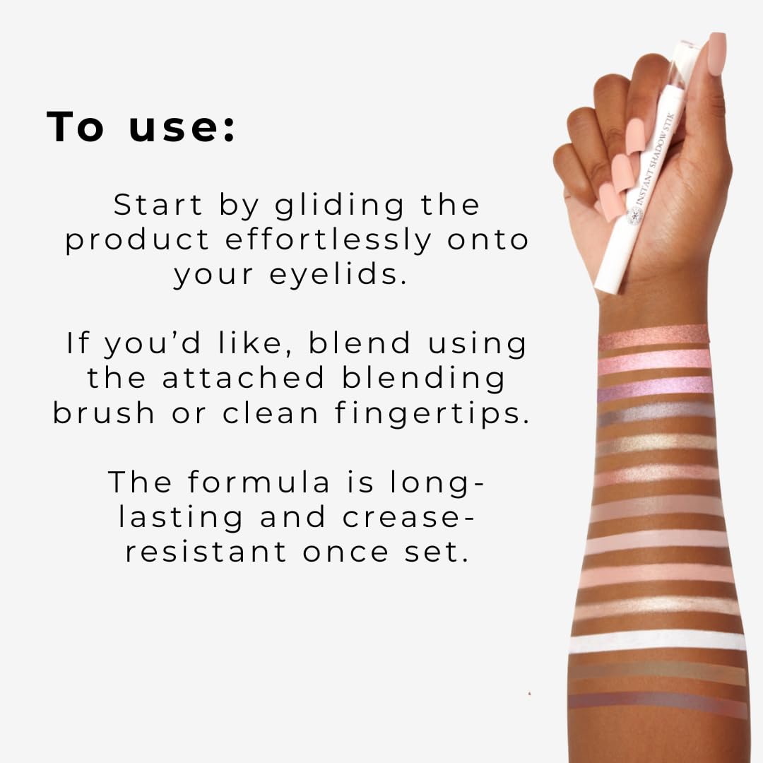 Honeybee Gardens Instant Shadow Stik – Dusty Rose Matte, All-Day Eyeshadow