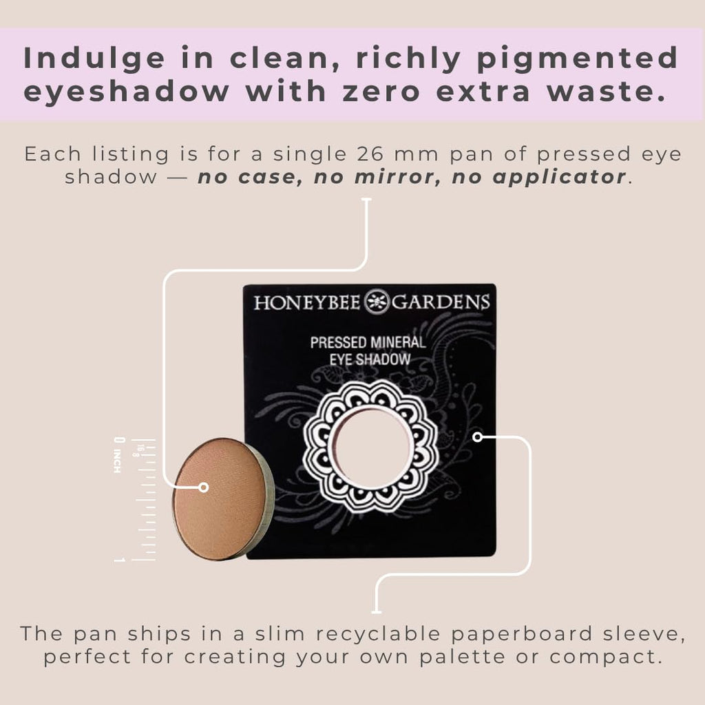 Honeybee Gardens Nirvana Matte White Pressed Eye Shadow Refill — Long-Wearing Mineral Color