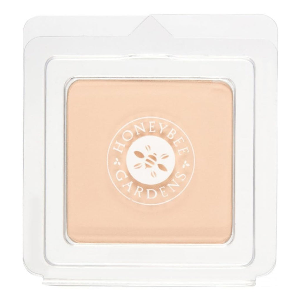 Honeybee Gardens Pressed Mineral Foundation Refill — Supernatural Neutral Light, Adjustable Coverage, Natural Finish (7.5g)