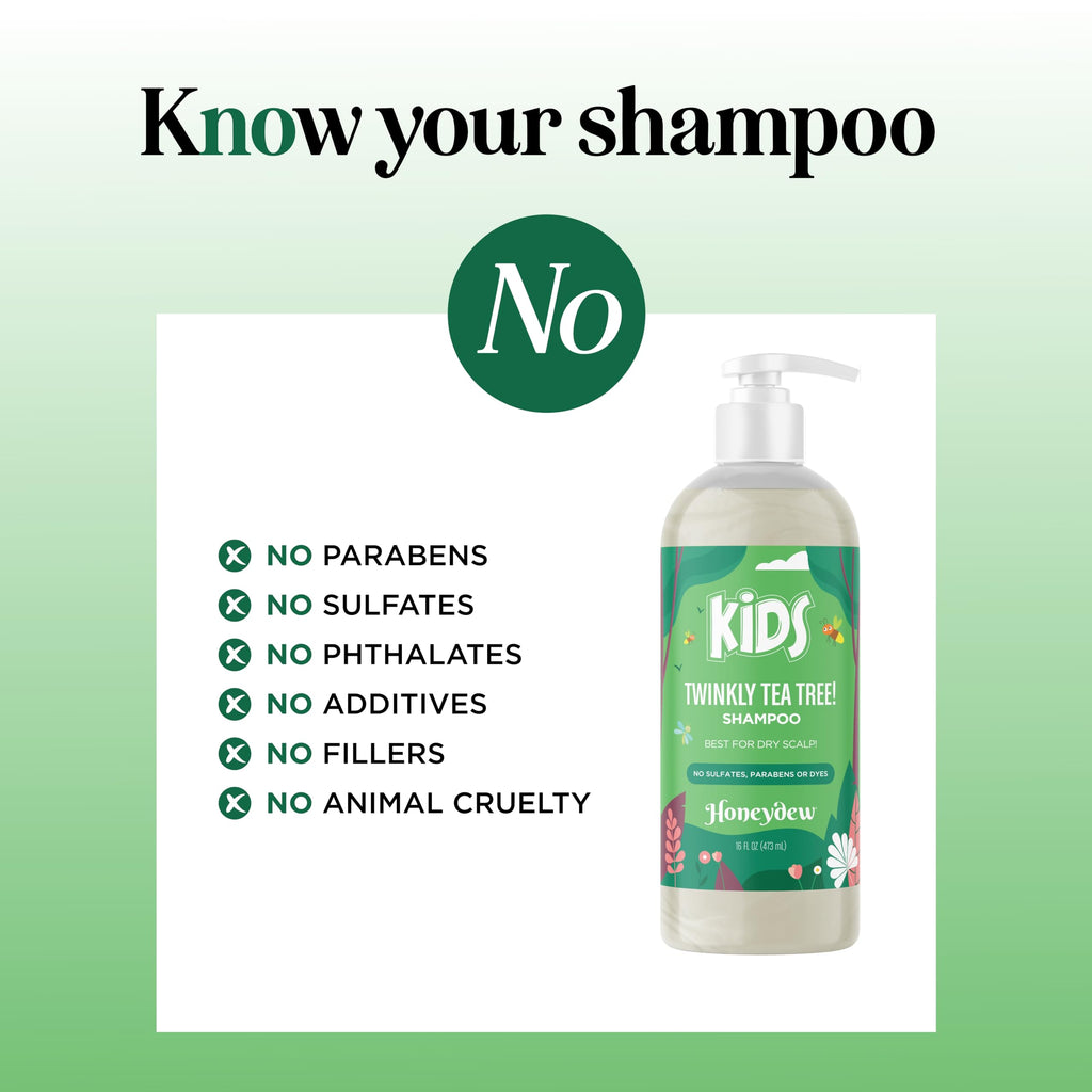 HONEYDEW Cleansing Kids Shampoo for Dry Scalp – Tea Tree & Rosemary Oils