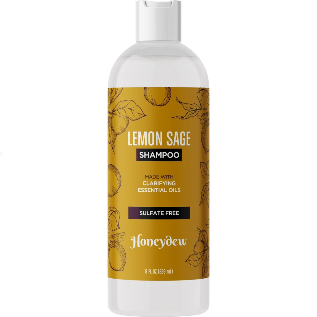 HONEYDEW Lemon Sage Shampoo for Oily Hair — Sulfate-Free Clarifying Shampoo with Lemon, Sage & Tea Tree