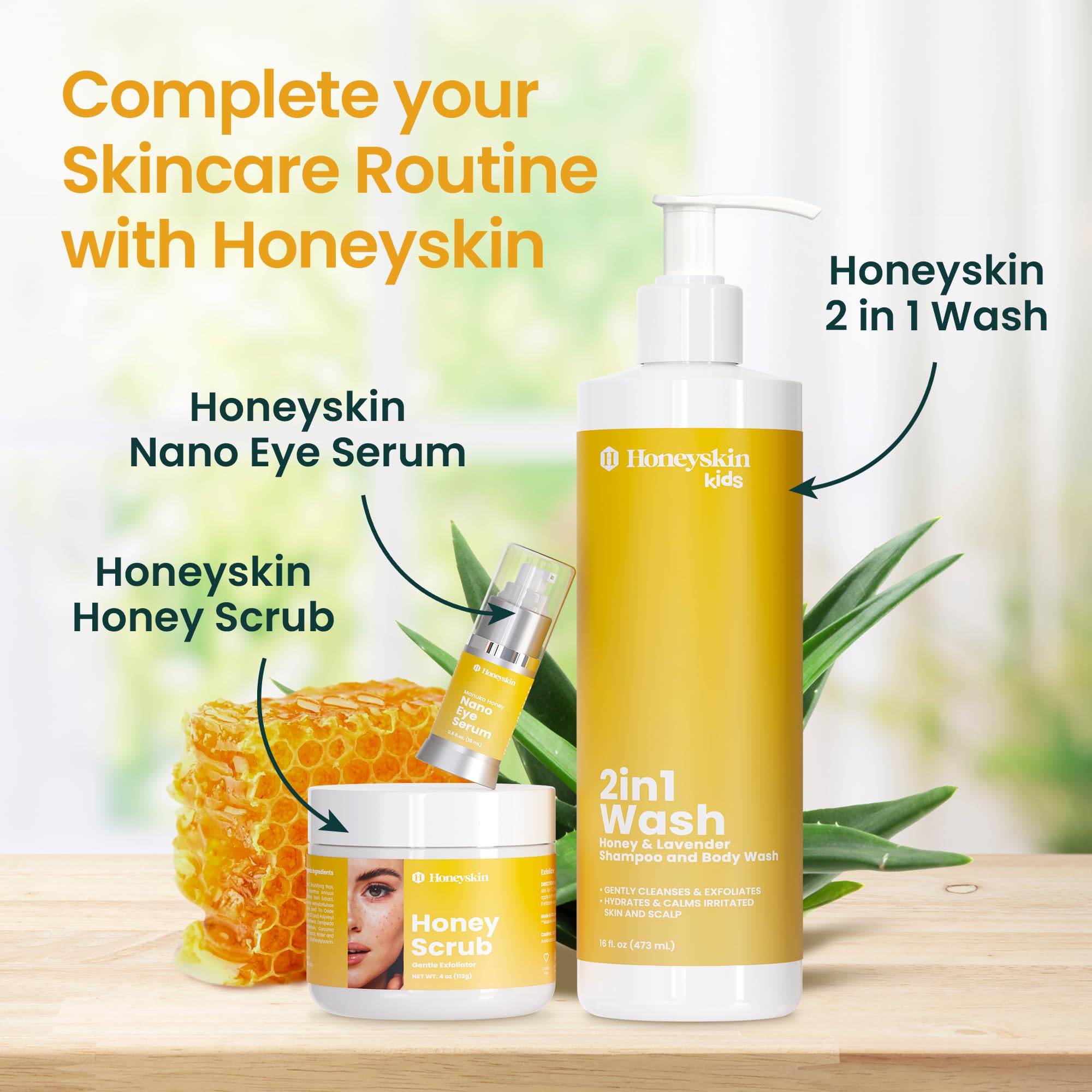 Honeyskin Bio Pure Skincare Oil | Hydration for Dry Skin, Pregnancy Stretch Marks, Scars, 4oz