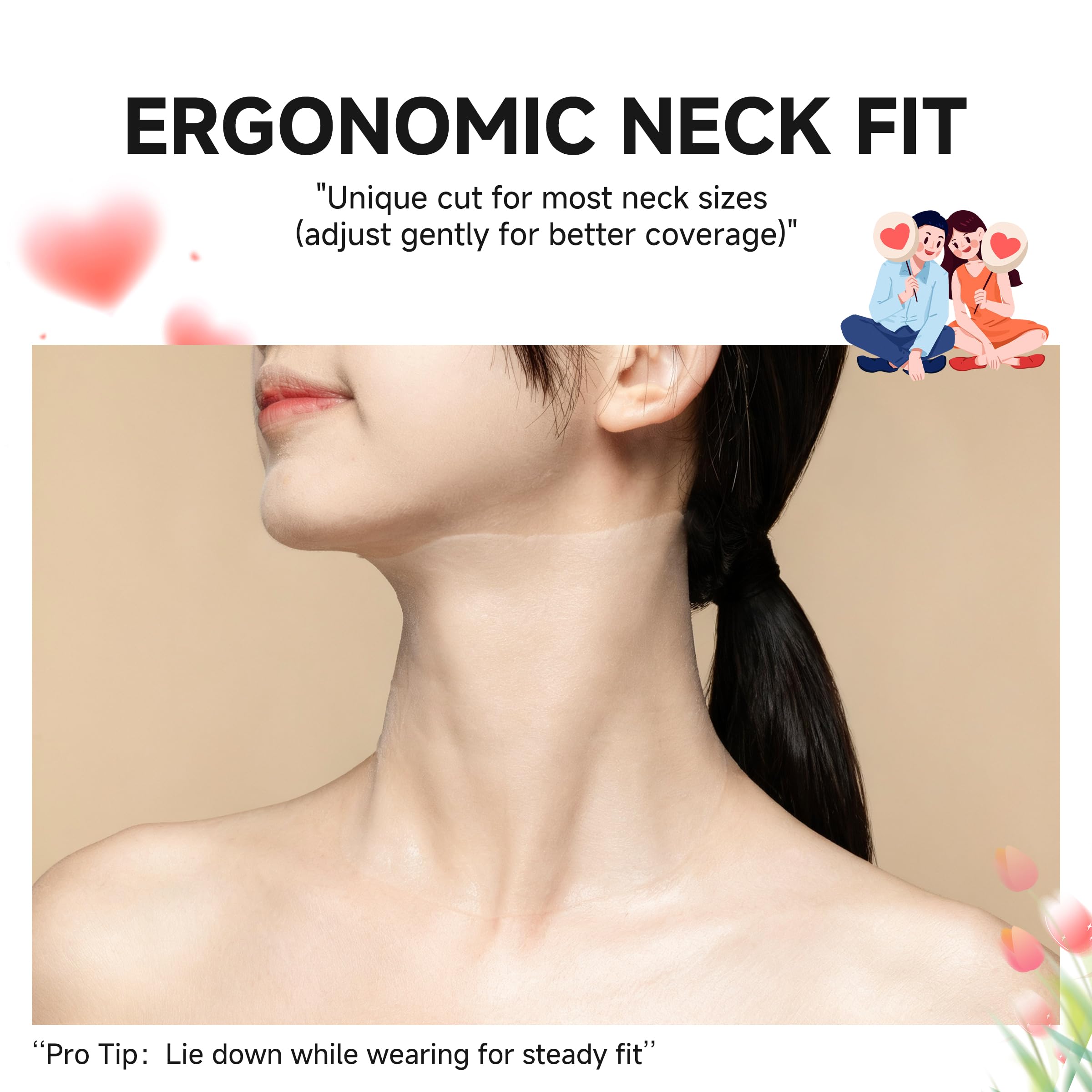 HONLINK Neck Mask 8-Pcs Set | Hydrating Collagen, Hyaluronic Acid & Peptide for Firmer, Smoother Neck
