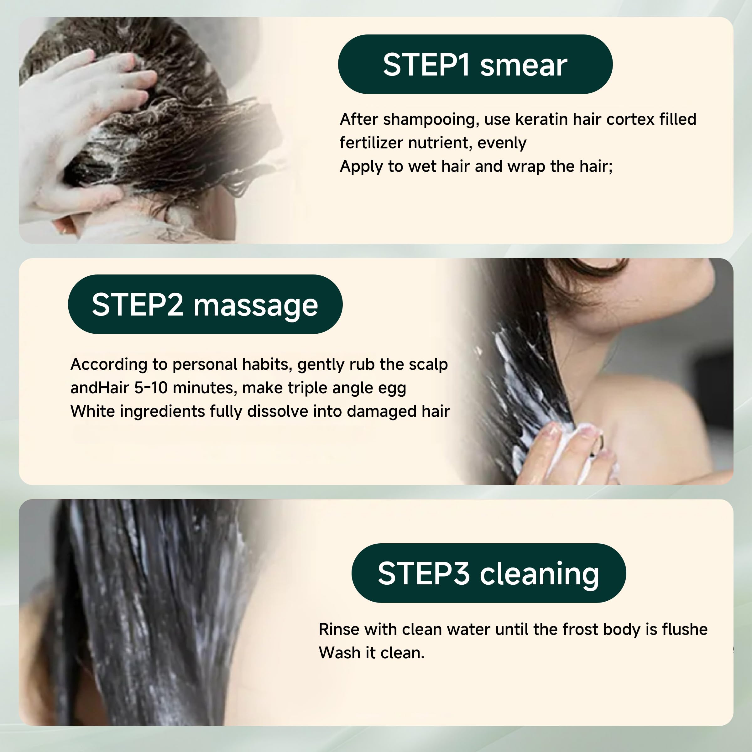 HONLINK Hair Restoring Cream with Keratin & Polypeptides – Repair Damaged Hair, Smooth & Shine