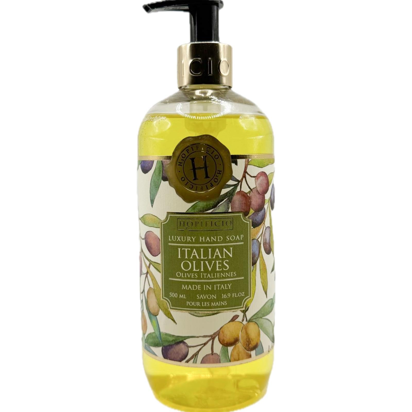 Hopificio Italian Olives Hand Soap 16.9 Fl Oz | Italian Luxury Hand Wash